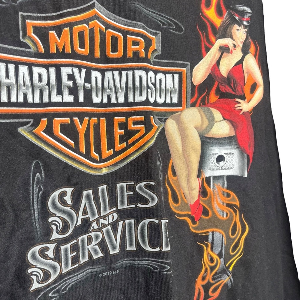 Harley Davidson Sales & Service 2012 Dothan Alabama Tee Crewneck XL - Picture 2 of 7
